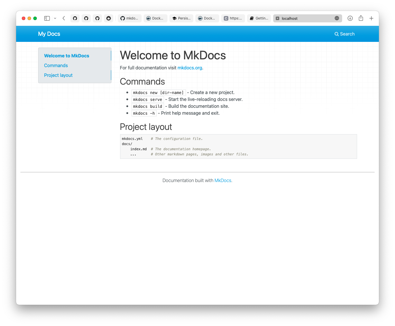 mkdocs-first-webpage