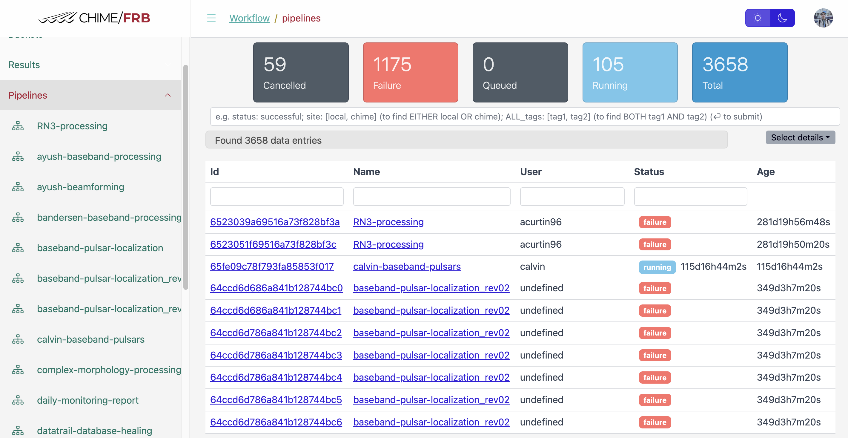 Workflow Pipelines Landing Page